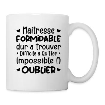 Maîtresse Formidable Cadeau Maîtresse D'école - Mug blanc - blanc - Droite