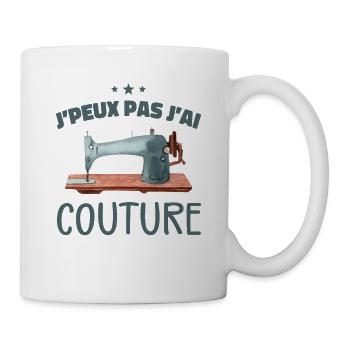 Je Peux Pas J'ai Couture - Mug blanc - blanc - Droite