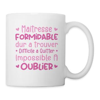 Maîtresse Formidable Cadeau Maîtresse D'école - Mug blanc - blanc - Droite