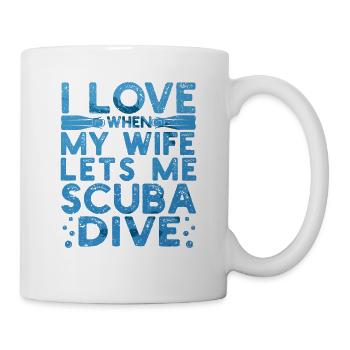 J’adore quand ma femme me laisse plonger - Mug blanc - blanc - Droite