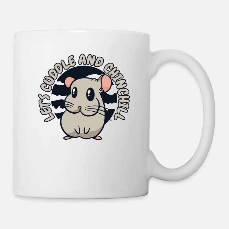 Let’s Cuddle And Chinchill Long Tail Long Hair - Mug blanc - blanc
