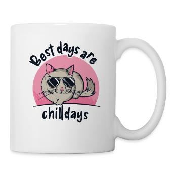 Best Days Are Chilldays Longtail Longhair - Mug - white - Right