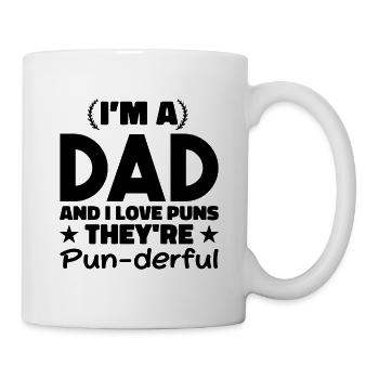 I love word games | Men | Daddy's Joke - Mug - white - Right