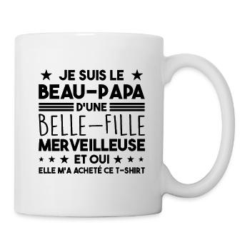 Beau-Papa D'Une Belle-FIlle Merveilleuse Papa Papy - Mug blanc - blanc - Droite