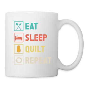 Quilten Geschenk Nähen Stricken Quilter - Tasse - Weiß - Rechts