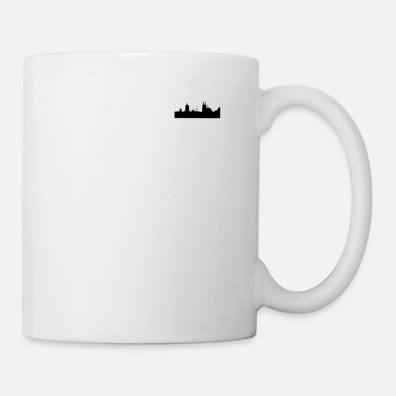 Kölner Skyline Outfit Kölle Fan-s Geschenkidee - Mug blanc - blanc