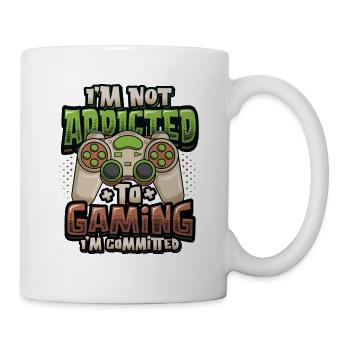 Ich bin nicht spielsüchtig, sondern ein Spieler - Tasse - Weiß - Rechts