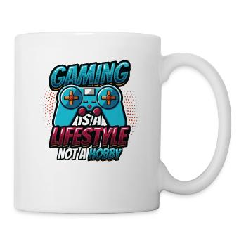 Gaming is a lifestyle, not a hobby - Mug - white - Right