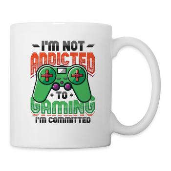 Ich bin nicht spielsüchtig, sondern ein Spieler - Tasse - Weiß - Rechts