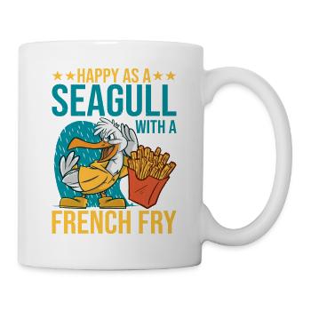 Heureux comme une mouette avec une frite 2 - Mug blanc - blanc - Droite