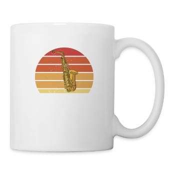 Retro Ja, ich brauche wirklich all diese Saxophone - Tasse - Weiß - Rechts