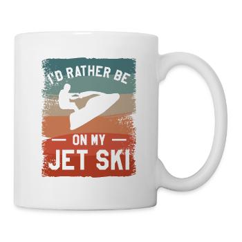Je préfère être sur mon jet ski jet ski - Mug blanc - blanc - Droite