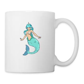 Einhorn Meerjungfrau - Tasse - Weiß - Rechts