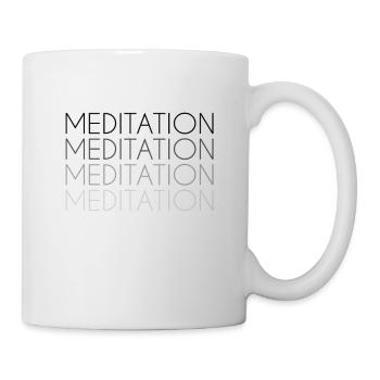 Lettrage de méditation - Mug blanc - blanc - Droite