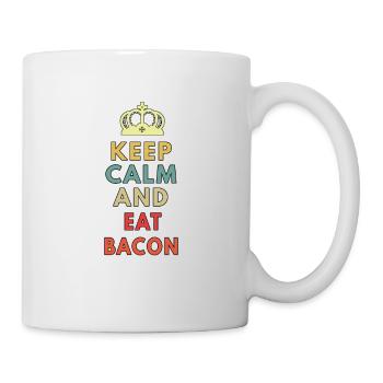 keep calm eat bacon - Mug - white - Right