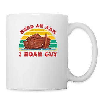 Retro Vintage Need An Ark I Noah Guy Christian Fun - Tasse - Weiß - Rechts
