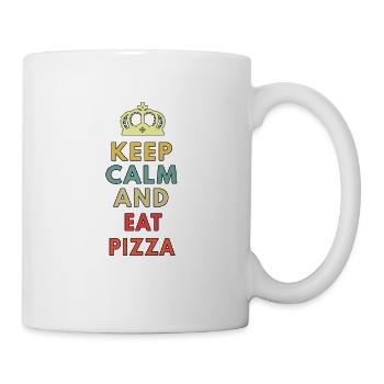 keep calm eat pizza - Mug - white - Right