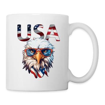 USA America Eagle American Independence Day - Mug - white - Right