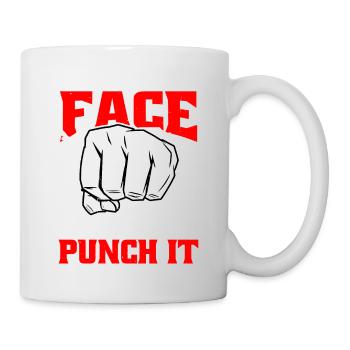 Si Monday avait un visage, je le frapperais - Mug blanc - blanc - Droite