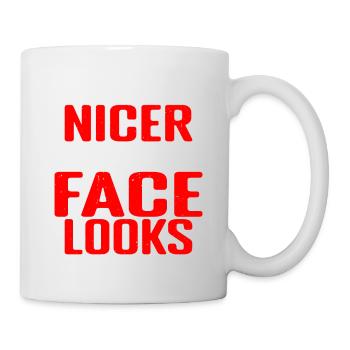 Je suis plus beau que mon visage n’en a l’air - Mug blanc - blanc - Droite