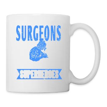 Surgeons Are The Real Superheroes Retro Funny - Tasse - Weiß - Rechts