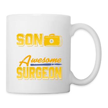 Proud Son Of A Freaking Awesome Surgeon Funny - Tasse - Weiß - Rechts