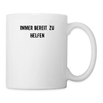 Feuerwehr - Immer bereit, zu helfen - Tasse - Weiß - Rechts