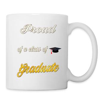 Petite amie d’un diplômé - Fière petite amie d’un Cla - Mug blanc - blanc - Droite