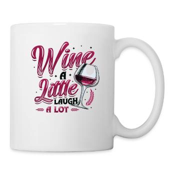 Vin Un peu rire beaucoup, amateur de vin - Mug blanc - blanc - Droite