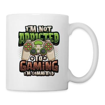 Ich bin nicht spielsüchtig, sondern ein Spieler - Tasse - Weiß - Rechts