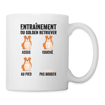 Éducation Chien Entraînement Du Golden Retriever - Mug blanc - blanc - Droite