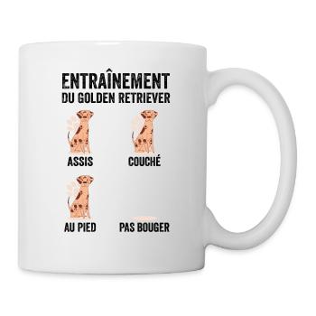 Éducation Chien Entraînement Du Golden Retriever - Mug blanc - blanc - Droite