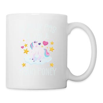 Je Peux Pas J'ai Aqua Poney - Mug blanc - blanc - Droite