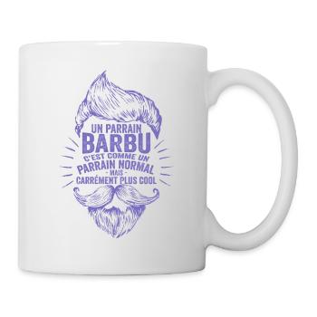Un Parrain Barbu C'est Comme Un Parrain Normal - Mug blanc - blanc - Droite