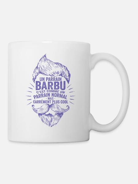 Un Parrain Barbu C'est Comme Un Parrain Normal - Mug blanc - blanc