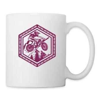 Cadeau de vélo de montagne Mountain Biker Mountain - Mug blanc - blanc - Droite