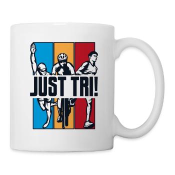 Just TRI Triathlon Bike Triathlete Training Pro - Mug - white - Right