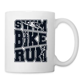 Swim Bike Run Triathlon Bike Triathlete Training - Mug - white - Right
