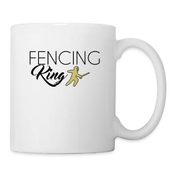 Roi de l’escrime - Mug blanc - blanc - Droite