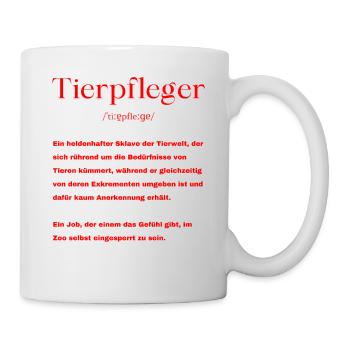 Tierpfleger Definition - Tasse - Weiß - Rechts