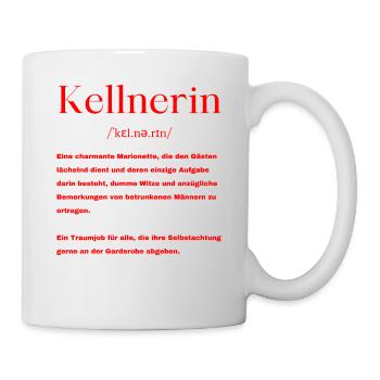 Kellnerin Definition - Tasse - Weiß - Rechts