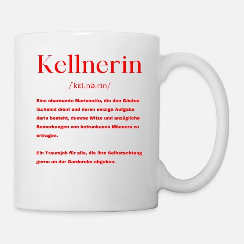 Kellnerin Definition - Tasse - Weiß
