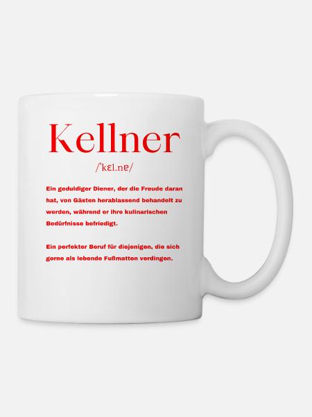 Kellner Definition - Tasse - Weiß