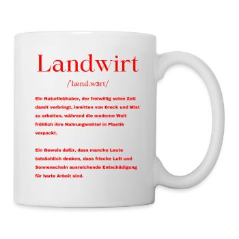 Landwirt Definition - Tasse - Weiß - Rechts