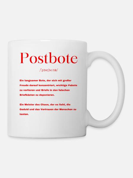 Postbote Definition - Tasse - Weiß