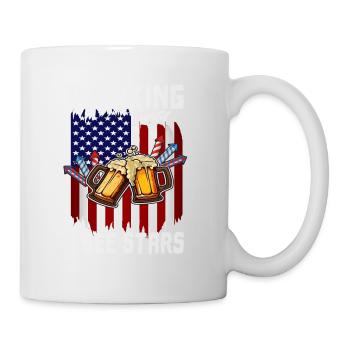 4th Of July Drinking Until I See Stars USA Flag - Mug - white - Right