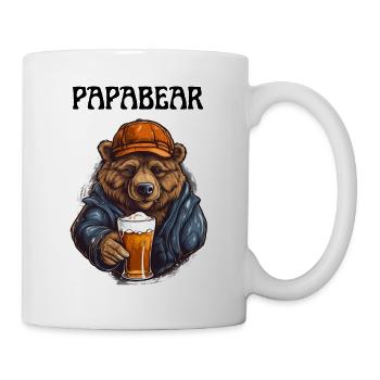 Papa Bear fier Papa papa fier papa - Mug blanc - blanc - Droite