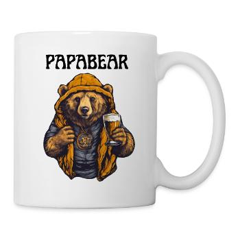 Papa Bear fier Papa papa fier papa - Mug blanc - blanc - Droite