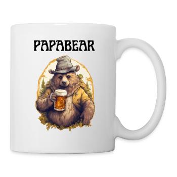 Papa Bear fier Papa papa fier papa - Mug blanc - blanc - Droite