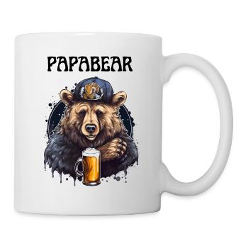 Papa Bear fier Papa papa fier papa - Mug blanc - blanc - Droite